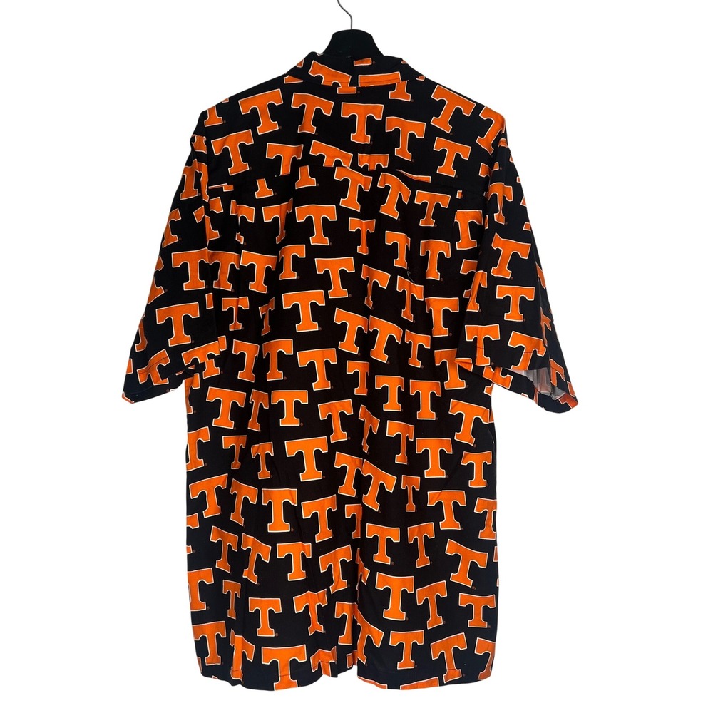 SAX Tennessee Volunteers NCAA Mens XXL Button Down Shirt Black Orange All Over T